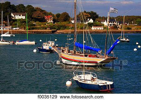 Stock Photo - France, Brittany, La Trinite sur Mer, port. Fotosearch