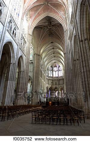 Stock Image - France, Burgundy, Auxerre, cathedral of St Etienne. Fotosearch