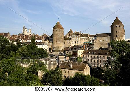 France, Burgundy, Semur-en-Auxois View Large Photo Image Stock Photo - France, Burgundy, Semur-en-Auxois. Fotosearch