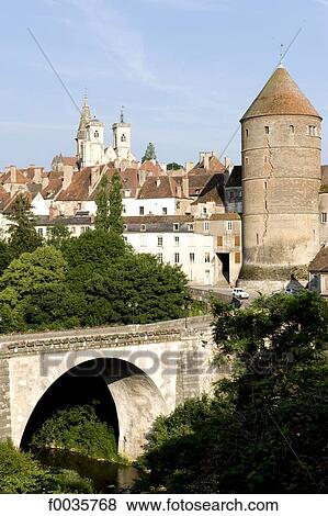 France, Burgundy, Semur-en-Auxois View Large Photo Image Stock Photo - France, Burgundy, Semur-en-Auxois. Fotosearch