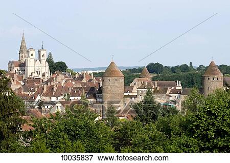 France, Burgundy, Semur-en-Auxois View Large Photo Image Stock Photo - France, Burgundy, Semur-en-Auxois. Fotosearch