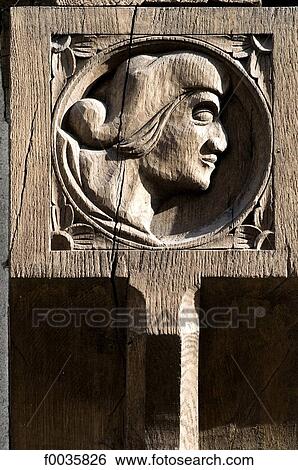 Stock Photograph - France, Burgundy, Sens, house of Abraham. Fotosearch