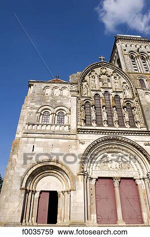 France, Burgundy, Vezelay, Vezelay abbey View Large Photo Image Stock Photo - France, Burgundy, Vezelay, Vezelay abbey. Fotosearch