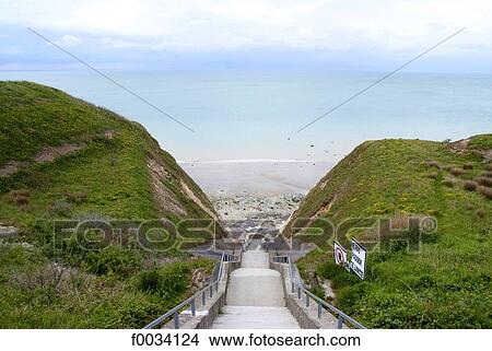 France, Normandy, between Dieppe and Saint-Valery-en-Caux, road to the beach View Large Photo Image Picture - France, Normandy, between Dieppe and Saint-Valery-en-Caux, road to the beach. Fotosearch