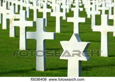 Stock Photo - France, Normandy, Colleville sur Mer, american cemetary. Fotosearch