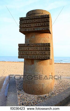 Stock Image - France, Normandy, Courseulles-sur-Mer, juno beach. Fotosearch