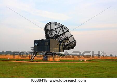 Stock Photo - France, Normandy, Deauville, Douvres la Délivandre, Wurzburg radar. Fotosearch