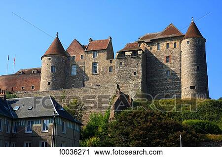 Stock Image - France, Normandy, Dieppe, the castle. Fotosearch