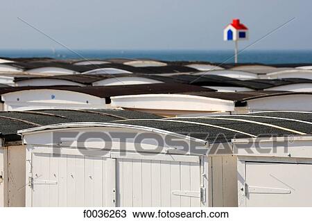 France, Normandy, Le Havre, beach hut View Large Photo Image Stock Image - France, Normandy, Le Havre, beach hut. Fotosearch