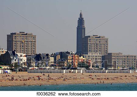 Stock Image - France, Normandy, Le Havre, tour Perret. Fotosearch