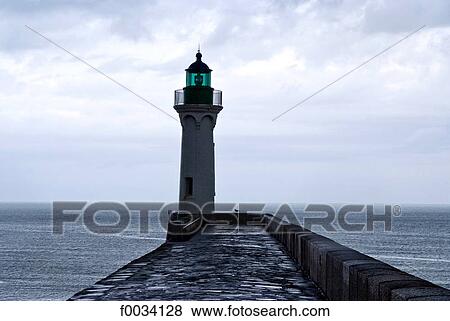 France, Normandy, Saint-Valery-en-Caux, the pier View Large Photo Image Stock Photo - France, Normandy, Saint-Valery-en-Caux, the pier. Fotosearch