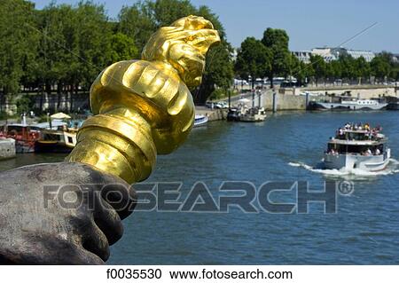Stock Image - France, Paris (75), Ile de France, pont Alexandre III, detail. Fotosearch