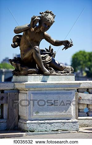 France, Paris (75), Ile de France, pont Alexandre III, statue View Large Photo Image Stock Image - France, Paris (75), Ile de France, pont Alexandre III, statue. Fotosearch