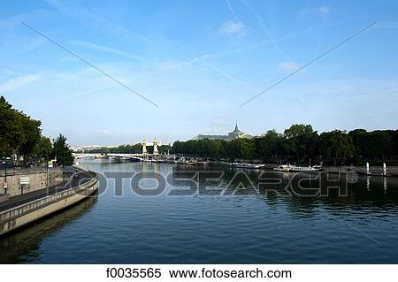 Stock Photography - France, Paris (75), Ile de France, pont Alexandre III and the Grand Palais. Fotosearch