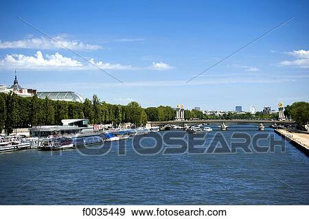 Stock Photo - France, Paris (75), Ile de France, grand palais and pont Alexandre III. Fotosearch