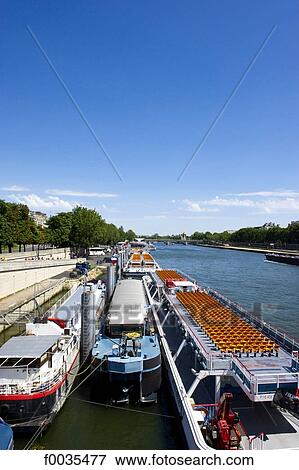 France, Paris (75), Ile de France, barges View Large Photo Image Stock Photo - France, Paris (75), Ile de France, barges. Fotosearch