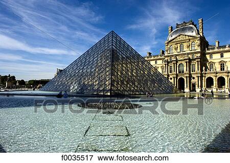 France, Paris (75), Ile de France, Louvre, the pyramid View Large Photo Image Stock Photo - France, Paris (75), Ile de France, Louvre, the pyramid. Fotosearch