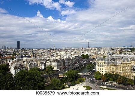 France, Paris (75), Ile de France, Paris from Notre Dame View Large Photo Image Stock Photo - France, Paris (75), Ile de France, Paris from Notre Dame. Fotosearch