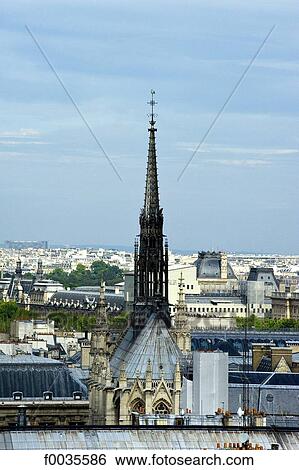 France, Paris (75), Ile de France, spire of the sainte chapelle View Large Photo Image Stock Photograph - France, Paris (75), Ile de France, spire of the sainte chapelle. Fotosearch