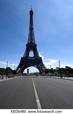 Stock Image - France, Paris (75), Ile de France, the Eiffel tower. Fotosearch
