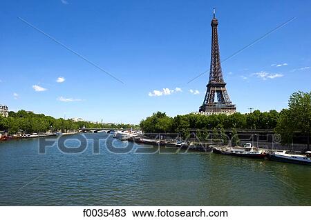 France, Paris (75), Ile de France, the Eiffel tower and the pont d'Iena View Large Photo Image Stock Image - France, Paris (75), Ile de France, the Eiffel tower and the pont d'Iena. Fotosearch