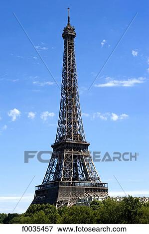 Stock Photo - France, Paris (75), Ile de France, the Eiffel tower. Fotosearch