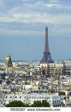 Stock Photo - France, Paris (75), Ile de France, the Eiffel tower. Fotosearch