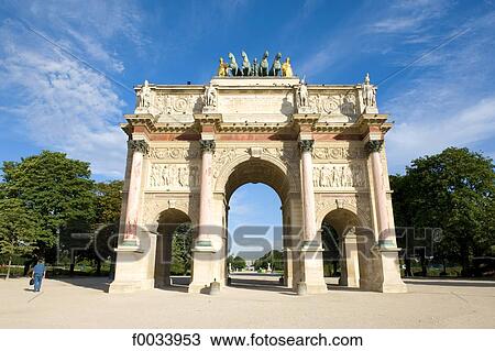 France, Paris, arch of triumph of the carrousel View Large Photo Image Stock Image - France, Paris, arch of triumph of the carrousel. Fotosearch