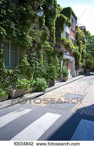 France, Paris, Butte-aux-Cailles, street View Large Photo Image Stock Image - France, Paris, Butte-aux-Cailles, street. Fotosearch