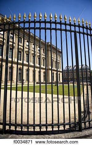 Stock Image - France, Paris, Louvre, railings. Fotosearch