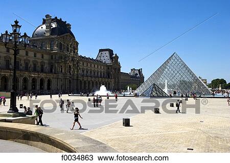 France, Paris, Louvre, the pyramid View Large Photo Image Stock Image - France, Paris, Louvre, the pyramid. Fotosearch