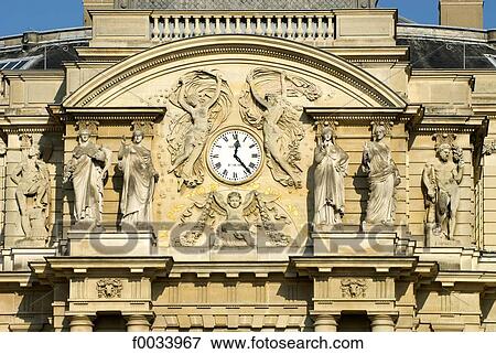 Stock Photo - France, Paris, Luxembourg palace, clock. Fotosearch