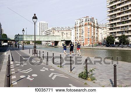 France, Paris, Ourcq canal, bridge View Large Photo Image Stock Image - France, Paris, Ourcq canal, bridge. Fotosearch