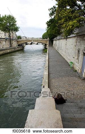 Stock Photo - France, Paris, petit pont. Fotosearch