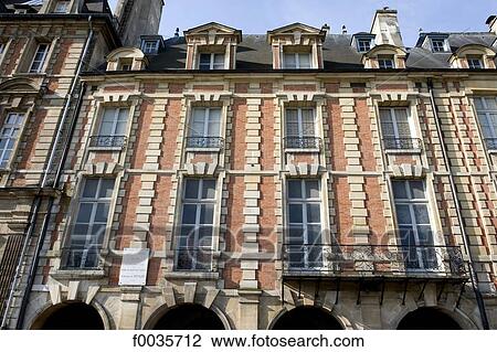 France, Paris, place des Vosges, building View Large Photo Image Stock Image - France, Paris, place des Vosges, building. Fotosearch