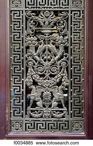 Stock Photography - France, Paris, quartier Saint Paul, door. Fotosearch