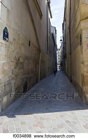 Stock Photo - France, Paris, quartier Saint Paul. Fotosearch