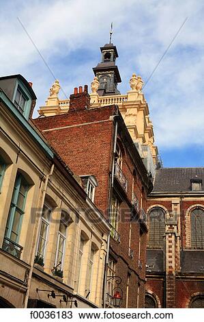 France, Pas de Calais, Douai, Belfry View Large Photo Image Stock Image - France, Pas de Calais, Douai, Belfry. Fotosearch
