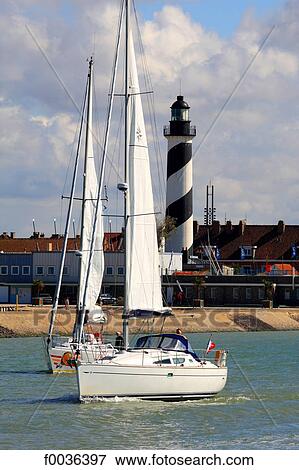 Stock Photo - France, Pas de Calais, Gravelines, Petit Fort Philippe, embankment. Fotosearch