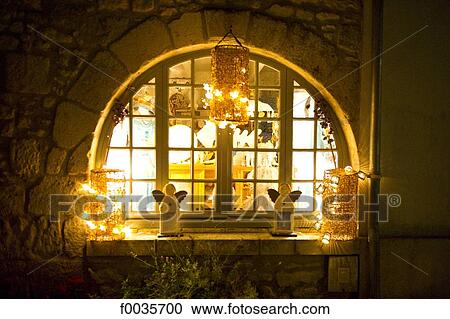 Stock Image - France, Poitou Charentes, Talmont sur Gironde by night. Fotosearch