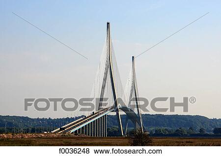 France, pont de Normandie between Le Havre and Honfleur View Large Photo Image Stock Photo - France, pont de Normandie between Le Havre and Honfleur. Fotosearch