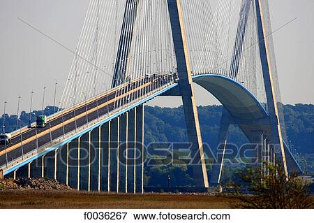 France, pont de Normandie between Le Havre and Honfleur View Large Photo Image Stock Photo - France, pont de Normandie between Le Havre and Honfleur. Fotosearch