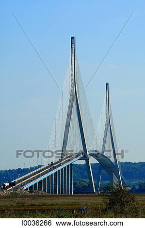 France, pont de Normandie between Le Havre and Honfleur View Large Photo Image Stock Photograph - France, pont de Normandie between Le Havre and Honfleur. Fotosearch
