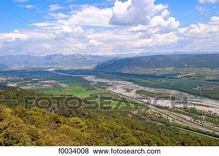 France, Provence, Durance valley, Ganagobie View Large Photo Image Stock Photo - France, Provence, Durance valley, Ganagobie. Fotosearch