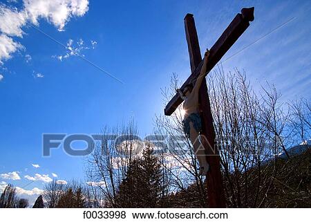 France, Provence, Jausiers, crucifix View Large Photo Image Stock Photo - France, Provence, Jausiers, crucifix. Fotosearch