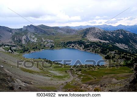 France, Provence, lake of Allos View Large Photo Image Stock Image - France, Provence, lake of Allos. Fotosearch