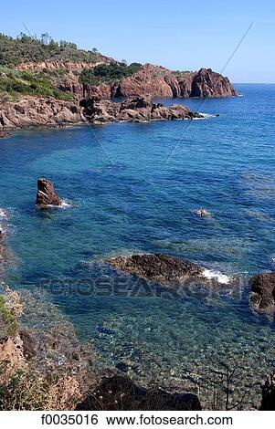 France, Provence, near Saint Raphael, inlet of the massif de l'Esterel View Large Photo Image Stock Photograph - France, Provence, near Saint Raphael, inlet of the massif de l'Esterel. Fotosearch