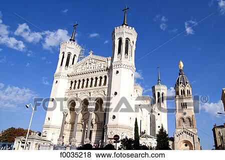 France, Rhone Alpes, Lyon, basilica of Fourviere View Large Photo Image Stock Photo - France, Rhone Alpes, Lyon, basilica of Fourviere. Fotosearch
