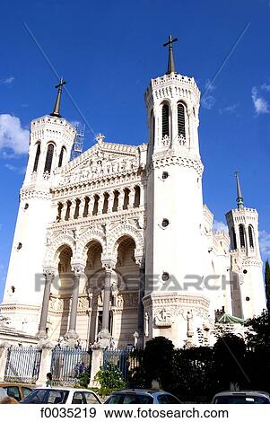 France, Rhone Alpes, Lyon, basilica of Fourviere View Large Photo Image Stock Photo - France, Rhone Alpes, Lyon, basilica of Fourviere. Fotosearch