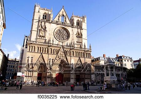 France, Rhone Alpes, Lyon cathedral View Large Photo Image Stock Photography - France, Rhone Alpes, Lyon cathedral. Fotosearch
